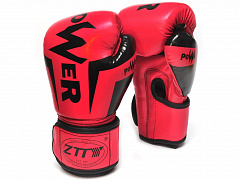 Перчатки бокс. ZTQ-116 кожзам (10oz, красный)